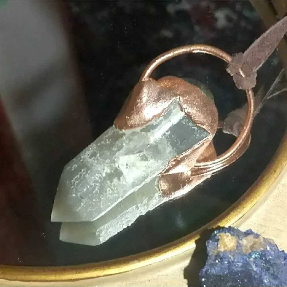 'Hexling' Purple Labradorite Smokey Quartz Amulet